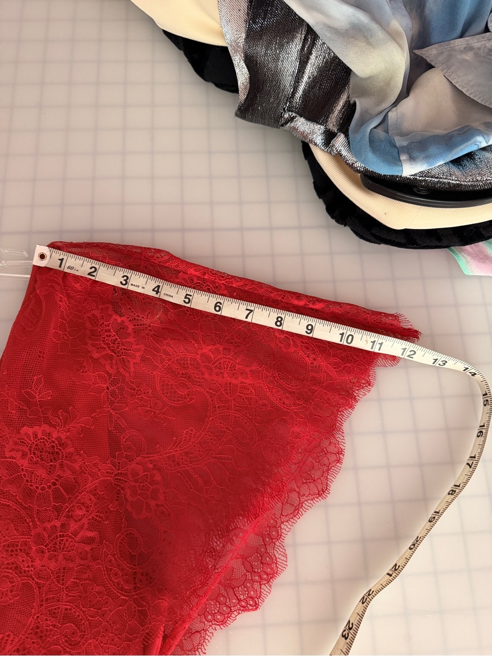 Diane Von Furstenberg Red One-Shoulder Lace-Trim Silk Mini Dress - Picture 11 of 11